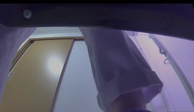 割烹着　白衣からの脱衣妻