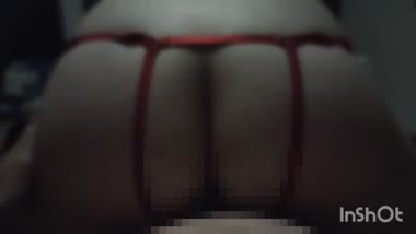 巨乳愛妻が巨尻背面騎乗位