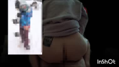 小柄なチビデカ尻嫁の背面騎乗位