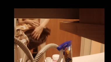 妻の入浴後着替え　