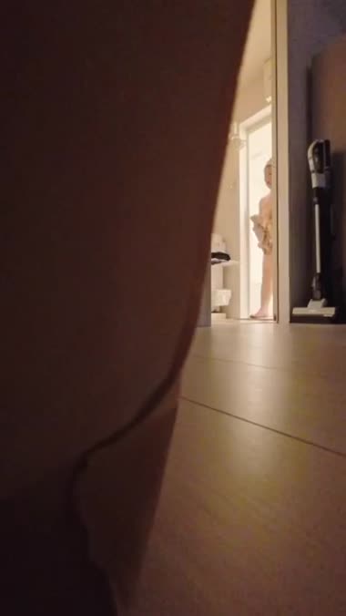 お風呂掃除中