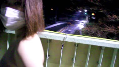歩道橋で露出